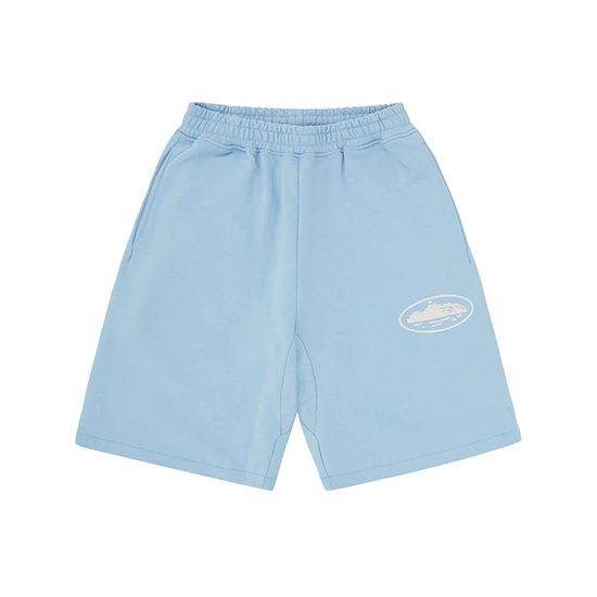 Pantaloncini Blu con Stampa Corteiz Island